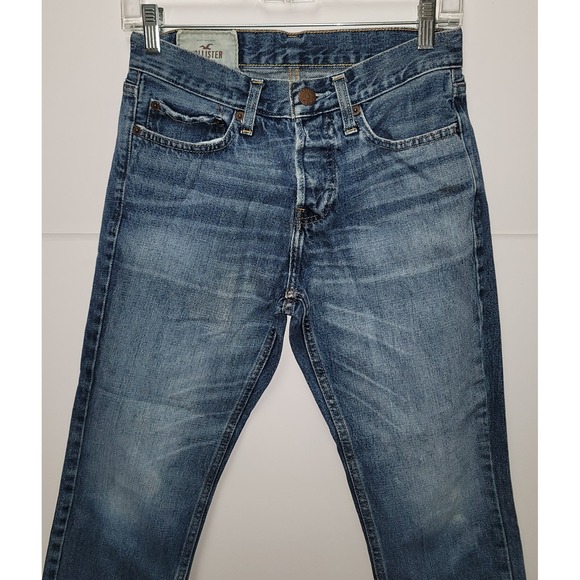 VTG Hollister Boys Jeans Size 28x30 Blue Authentic Denim Straight Leg Streetwear - Picture 3 of 8